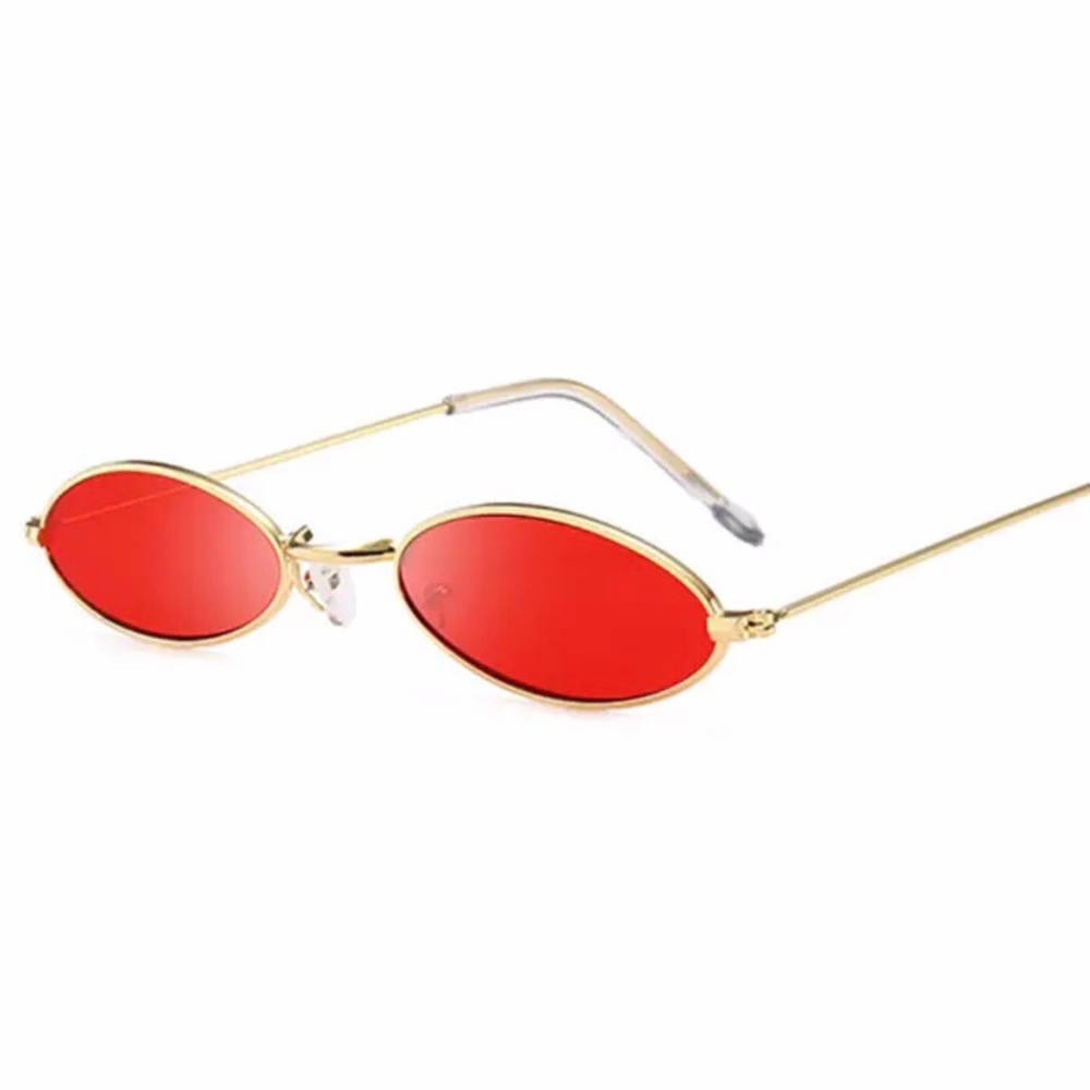 Vintage Retro Red Oval Sunglasses Aliexpress